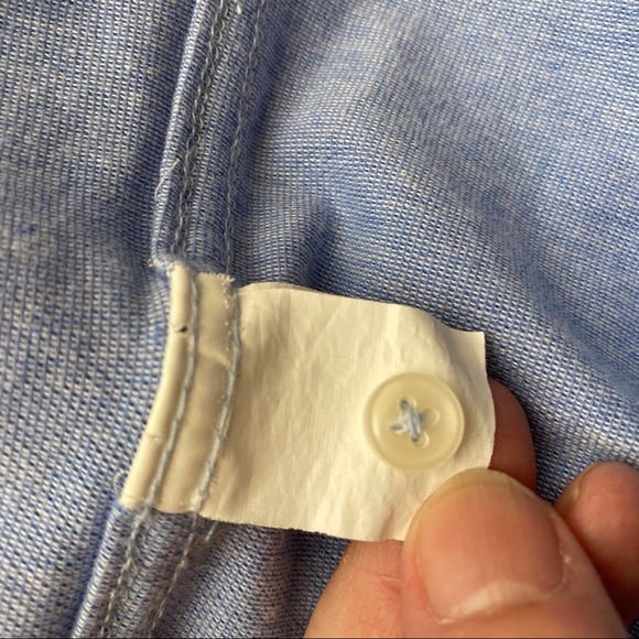 Zara Man light blue button front shirt - Picture 5 of 6
